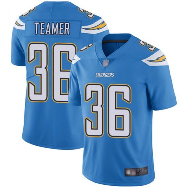 Los Angeles Chargers NFL Football Roderic Teamer Electric Blue Jersey Youth Limited #36 Alternate Vapor Untouchable->youth nfl jersey->Youth Jersey